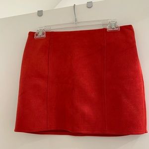 Red pencil skirt